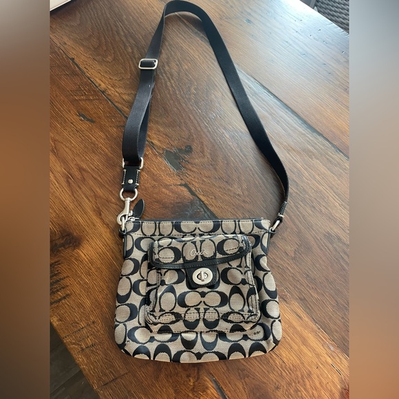 Coach Classic Block Logo Print Crossbody Bag - Picture 1 of 10